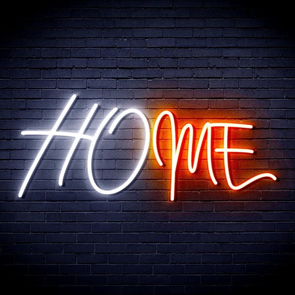 ADVPRO Home Ultra-Bright LED Neon Sign fnu0242 - White & Orange