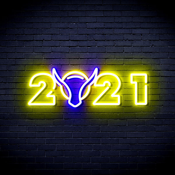 ADVPRO 2021 with OX Head Ultra-Bright LED Neon Sign fnu0243 - Blue & Yellow