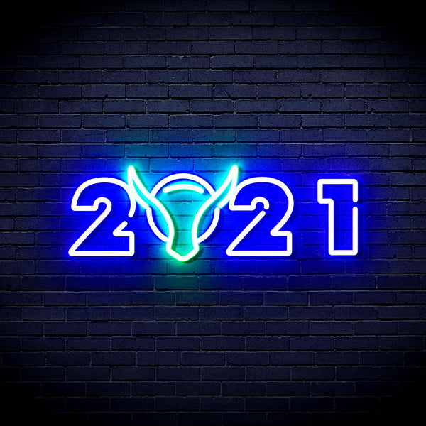 ADVPRO 2021 with OX Head Ultra-Bright LED Neon Sign fnu0243 - Green & Blue