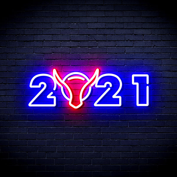 ADVPRO 2021 with OX Head Ultra-Bright LED Neon Sign fnu0243 - Red & Blue