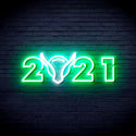 ADVPRO 2021 with OX Head Ultra-Bright LED Neon Sign fnu0243 - White & Green