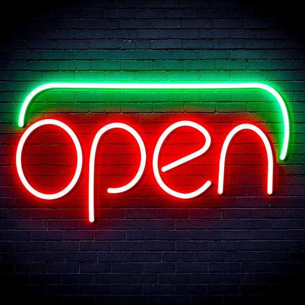ADVPRO Open Ultra-Bright LED Neon Sign fnu0244 - Green & Red