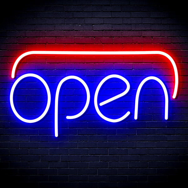 ADVPRO Open Ultra-Bright LED Neon Sign fnu0244 - Red & Blue