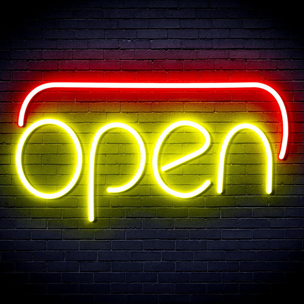 ADVPRO Open Ultra-Bright LED Neon Sign fnu0244 - Red & Yellow