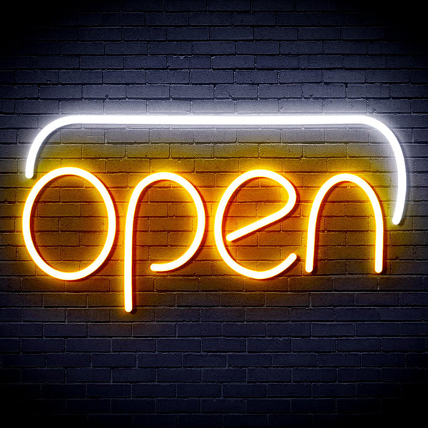 ADVPRO Open Ultra-Bright LED Neon Sign fnu0244 - White & Golden Yellow