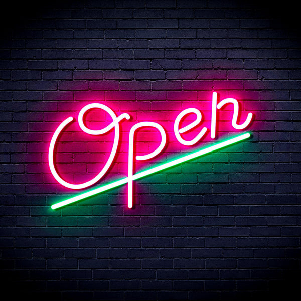 ADVPRO Open Ultra-Bright LED Neon Sign fnu0245 - Green & Pink