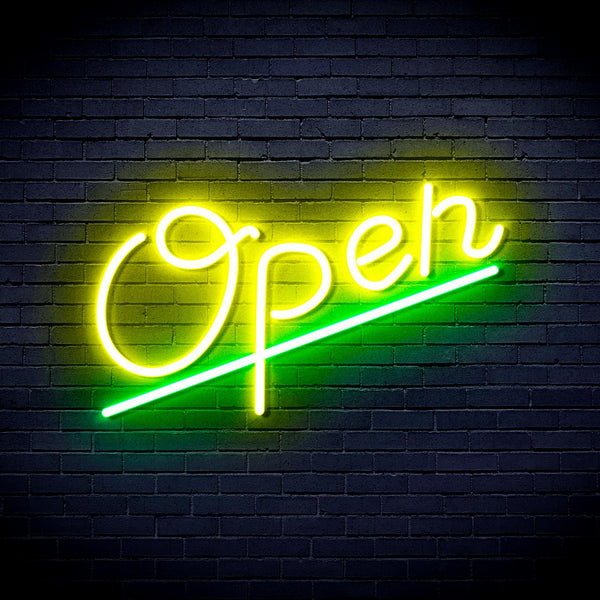 ADVPRO Open Ultra-Bright LED Neon Sign fnu0245 - Green & Yellow