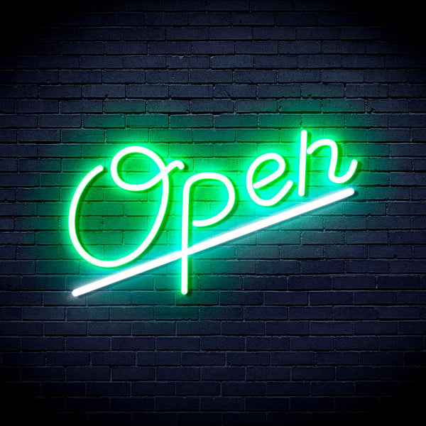 ADVPRO Open Ultra-Bright LED Neon Sign fnu0245 - White & Green