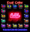 ADVPRO LOL Ultra-Bright LED Neon Sign fnu0248 - Dual-Color