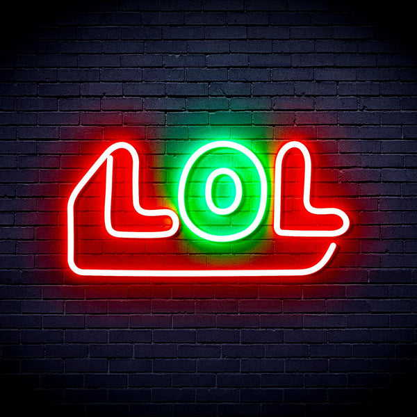 ADVPRO LOL Ultra-Bright LED Neon Sign fnu0248 - Green & Red