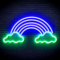 ADVPRO Clouds with Rainbow Ultra-Bright LED Neon Sign fnu0251 - Green & Blue