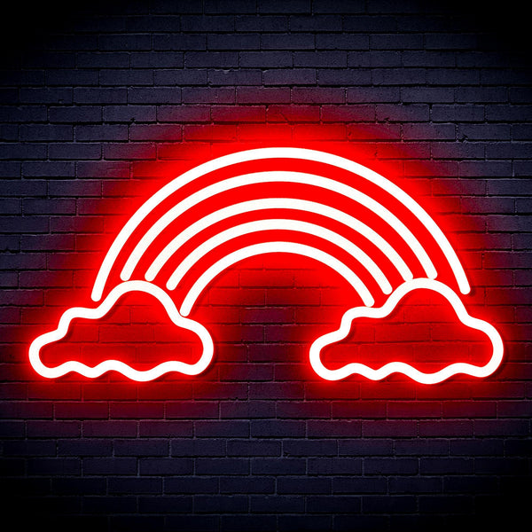 ADVPRO Clouds with Rainbow Ultra-Bright LED Neon Sign fnu0251 - Red