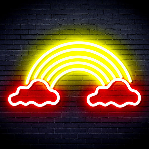 ADVPRO Clouds with Rainbow Ultra-Bright LED Neon Sign fnu0251 - Red & Yellow
