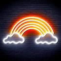 ADVPRO Clouds with Rainbow Ultra-Bright LED Neon Sign fnu0251 - White & Orange