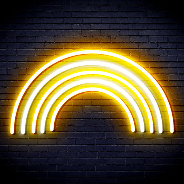 ADVPRO Rainbow Ultra-Bright LED Neon Sign fnu0252 - White & Golden Yellow