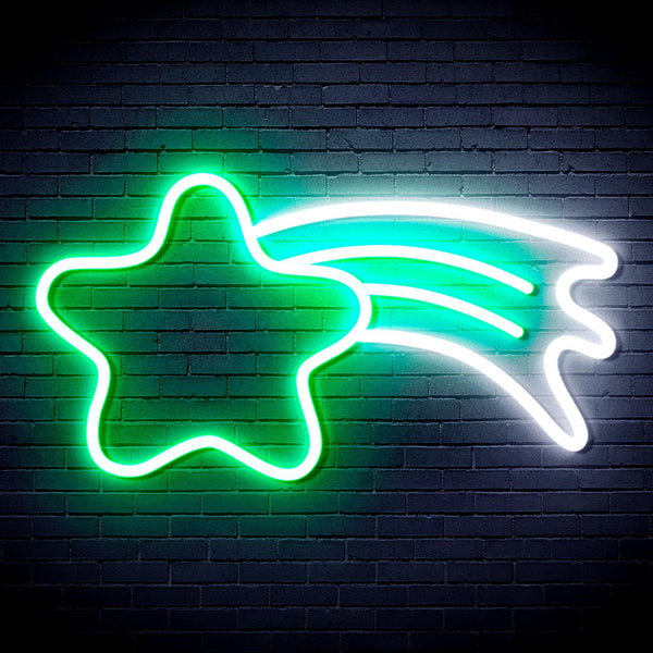 ADVPRO Meteor Ultra-Bright LED Neon Sign fnu0254 - White & Green