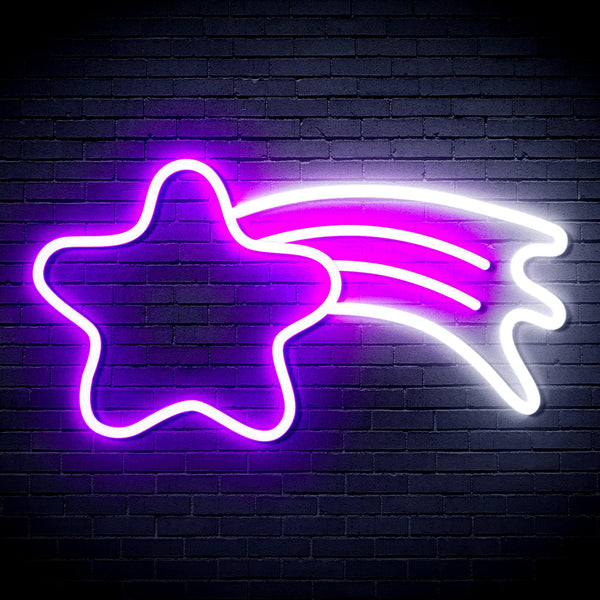 ADVPRO Meteor Ultra-Bright LED Neon Sign fnu0254 - White & Purple