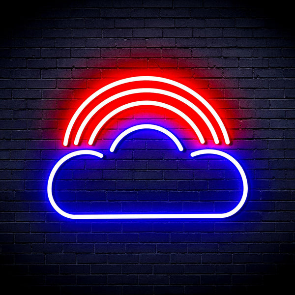 ADVPRO Cloud with Rainbow Ultra-Bright LED Neon Sign fnu0255 - Blue & Red