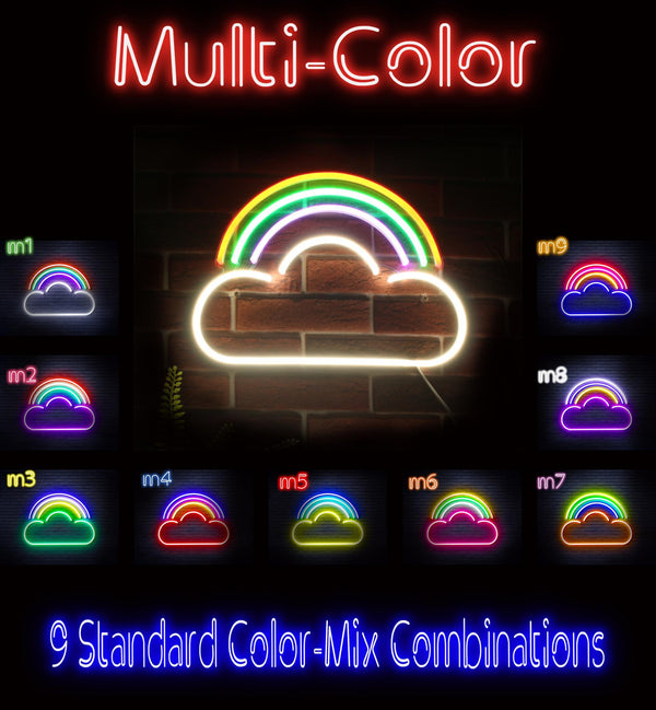 ADVPRO Cloud with Rainbow Ultra-Bright LED Neon Sign fnu0255 - Multi-Color