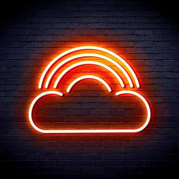 ADVPRO Cloud with Rainbow Ultra-Bright LED Neon Sign fnu0255 - Orange