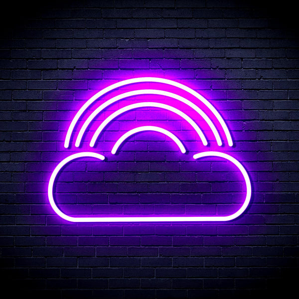 ADVPRO Cloud with Rainbow Ultra-Bright LED Neon Sign fnu0255 - Purple