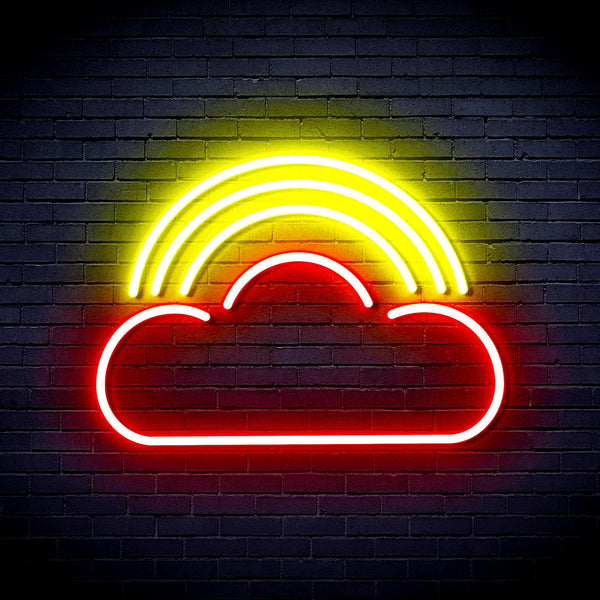 ADVPRO Cloud with Rainbow Ultra-Bright LED Neon Sign fnu0255 - Red & Yellow