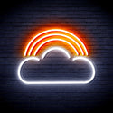 ADVPRO Cloud with Rainbow Ultra-Bright LED Neon Sign fnu0255 - White & Orange