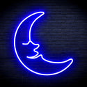 ADVPRO Moon with Face Ultra-Bright LED Neon Sign fnu0256 - Blue