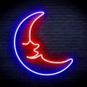 ADVPRO Moon with Face Ultra-Bright LED Neon Sign fnu0256 - Blue & Red