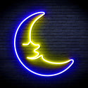 ADVPRO Moon with Face Ultra-Bright LED Neon Sign fnu0256 - Blue & Yellow