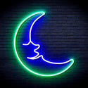 ADVPRO Moon with Face Ultra-Bright LED Neon Sign fnu0256 - Green & Blue