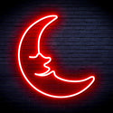 ADVPRO Moon with Face Ultra-Bright LED Neon Sign fnu0256 - Red