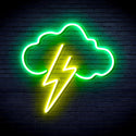 ADVPRO Cloud with Thunder Ultra-Bright LED Neon Sign fnu0258 - Green & Yellow