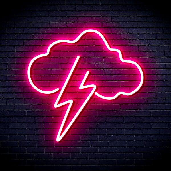 ADVPRO Cloud with Thunder Ultra-Bright LED Neon Sign fnu0258 - Pink