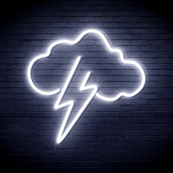 ADVPRO Cloud with Thunder Ultra-Bright LED Neon Sign fnu0258 - White