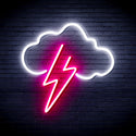 ADVPRO Cloud with Thunder Ultra-Bright LED Neon Sign fnu0258 - White & Pink