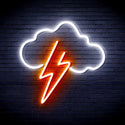 ADVPRO Cloud with Thunder Ultra-Bright LED Neon Sign fnu0258 - White & Orange