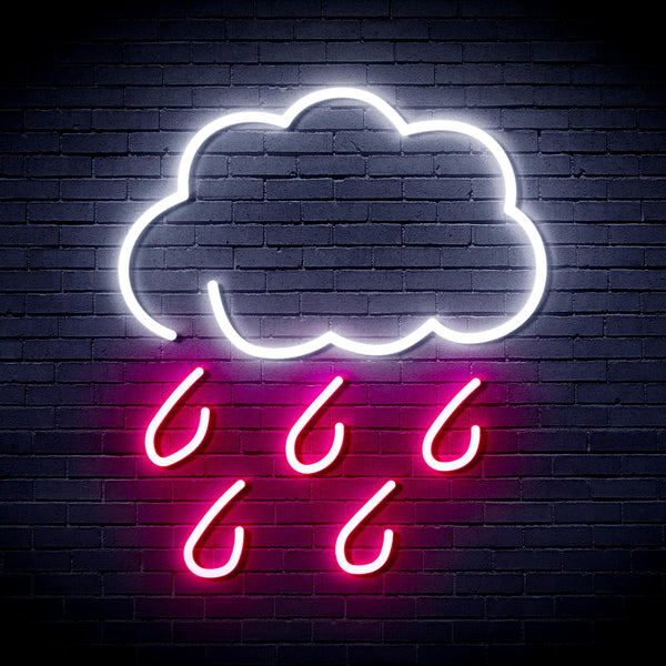 ADVPRO Raining Cloud Ultra-Bright LED Neon Sign fnu0259 - White & Pink
