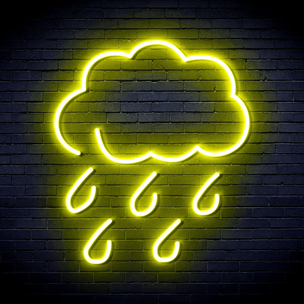 ADVPRO Raining Cloud Ultra-Bright LED Neon Sign fnu0259 - Yellow