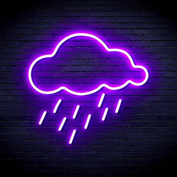 ADVPRO Raining Cloud Ultra-Bright LED Neon Sign fnu0260 - Purple