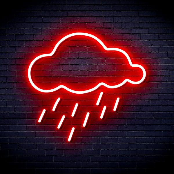 ADVPRO Raining Cloud Ultra-Bright LED Neon Sign fnu0260 - Red