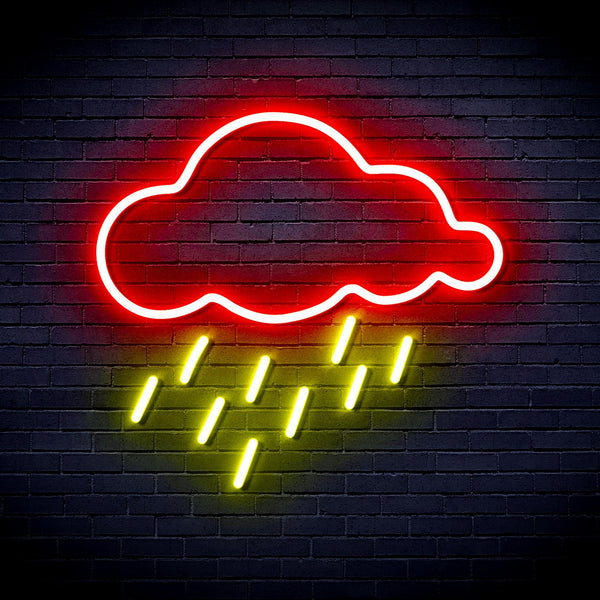 ADVPRO Raining Cloud Ultra-Bright LED Neon Sign fnu0260 - Red & Yellow
