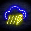 ADVPRO Raining Cloud with Thunder Ultra-Bright LED Neon Sign fnu0261 - Blue & Yellow