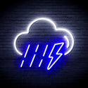 ADVPRO Raining Cloud with Thunder Ultra-Bright LED Neon Sign fnu0261 - White & Blue
