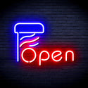 ADVPRO Open with Barber Pole Ultra-Bright LED Neon Sign fnu0263 - Blue & Red