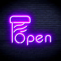 ADVPRO Open with Barber Pole Ultra-Bright LED Neon Sign fnu0263 - Purple