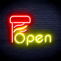 ADVPRO Open with Barber Pole Ultra-Bright LED Neon Sign fnu0263 - Red & Yellow