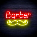 ADVPRO Barber with Moustache Ultra-Bright LED Neon Sign fnu0264 - Red & Yellow
