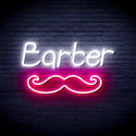 ADVPRO Barber with Moustache Ultra-Bright LED Neon Sign fnu0264 - White & Pink
