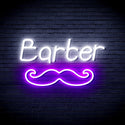 ADVPRO Barber with Moustache Ultra-Bright LED Neon Sign fnu0264 - White & Purple